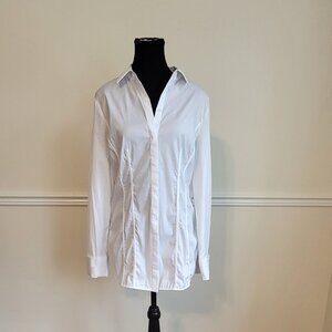 White House Black Market White Blouse/Tunic, Size 10